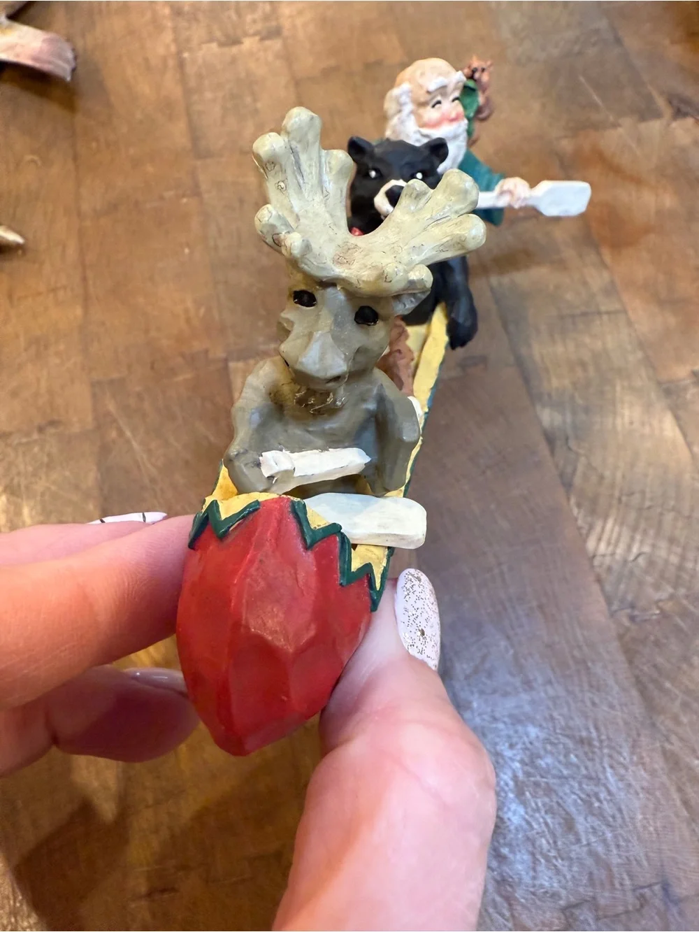Christmas Holiday Figure Santa in Canoe All Creatures Great & Small by Midwest